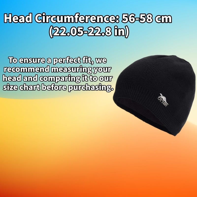 OTTER 100% Waterproof Windproof Beanie Hat - Fleece Lined Skull Cap for Men & Women Warm Winter Knit Cap for Hiking, Skiing. - Image 3